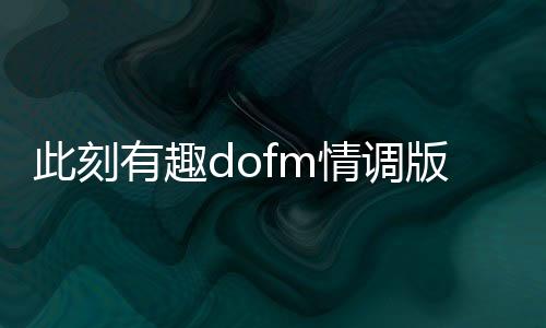此刻有趣dofm情调版飞行器